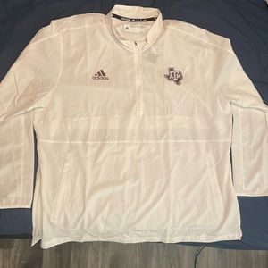 Adidas Texas A&M LS 1/4 zip wove